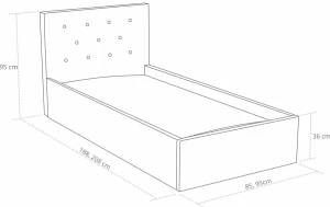 Posteľ pre mladých 80x180 Star Šedá