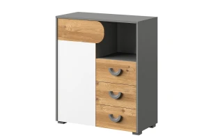 Komoda Carini CA6 Nash Dub/biely briliant/grafit