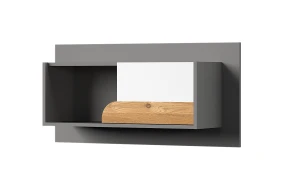 Skriňa Carini CA9 Nash Oak/Biela Brilliant/Graphite