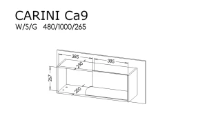Skriňa Carini CA9 Nash Oak/Biela Brilliant/Graphite
