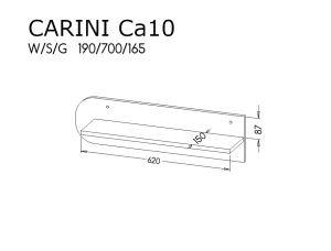 Polica Carini CA10 Nash Dub/biely briliant/grafit