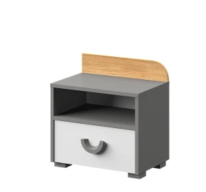 Nočná skrinka Carini CA12 Nash Oak/Biela Brilliant/Graphite