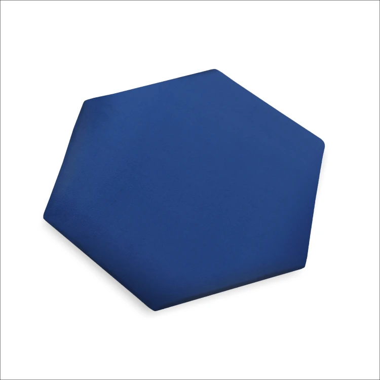 Čalúnený nástenný panel 3D Honeycomb 35x45 Modrá