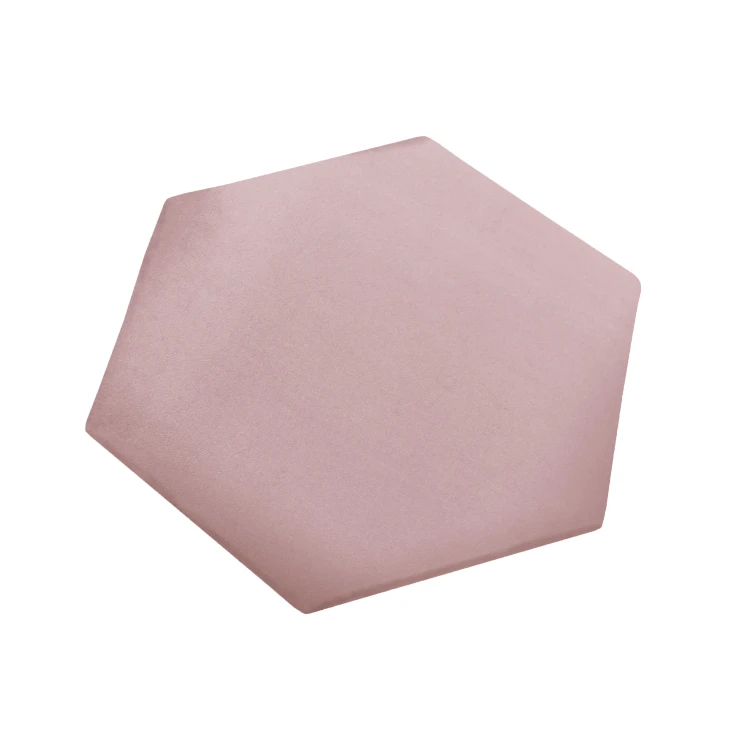 Čalúnený nástenný panel 3D Honeycomb 35x45 Ružová