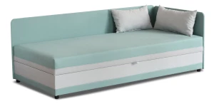 Jednolôžková posteľ s kontajnerom Hirek 90x200 Mäta Šedá