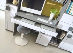 Stôl 110 cm Gumi G6 biely/antracitový