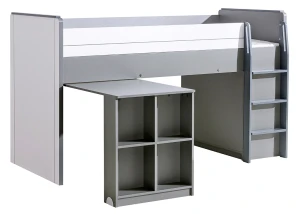 Poschodová posteľ 90x200 cm Gumi G15 s matracom Biela/Antracit