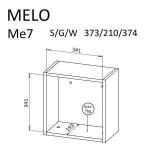 Regál Melo ME7 Oak Artisan Anthracite