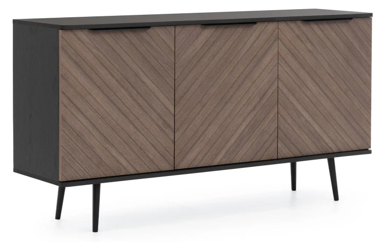 Komoda do obývačky Pinelli 150 cm PN-01 Čierny grafit/Captains Deck