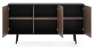 Komoda do obývačky Pinelli 150 cm PN-01 Čierny grafit/Captains Deck