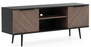 RTV skrinka do obývačky 150 cm Pinelli PN-04 Čierny grafit/Captains Deck