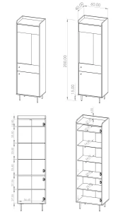 Vitrína do obývačky Vasina VS09 Brandy Castello