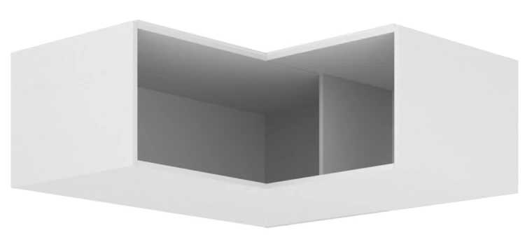 Otvorená rohová nadstavba pre modulárnu šatňu Foxen Bílá