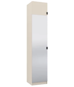 Šatníková skriňa so zrkadlom a nadstavcom 50 cm k modulovej šatni Foxen Cashmere