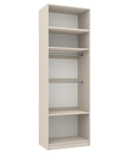 Šatníková skriňa so zrkadlami a nadstavcom 80 cm k modulovej šatníkovej skrini Foxen Cashmere