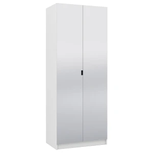 Skrinka so zrkadlom 80 cm k modulovej šatníkovej skrini Foxen Bílá