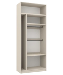 Šatníková skriňa s 2 zrkadlami a nadstavcom 100 cm k modulovej šatníkovej skrini Foxen Cashmere