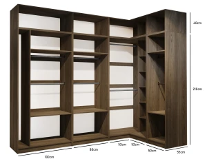 Šatníková skriňa s nadstavcom 100 cm na modulovú skriňu Foxen Bílá