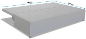 Pohovka s funkciou spania TANIA 2 Graphite