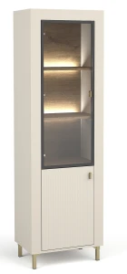 Vitrína Mossa MO3 Kašmír/dub whisky