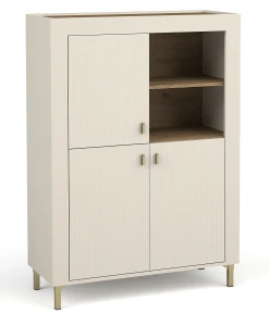 Komoda do obývacího pokoje Mossa MO5 Kašmír/dub whisky