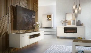 Komoda do obývacího pokoje Mossa MO5 Kašmír/dub whisky