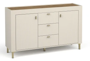 Komoda se zásuvkami do obývacího pokoje Mossa MO6 Kašmír/dub whisky