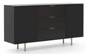Komoda do obývacej izby Nubia K2D3SZ čierna matná