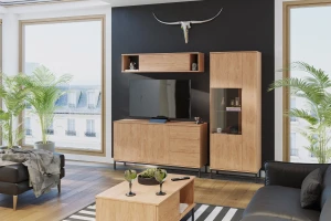 Komoda do obývačky Querty Hickory