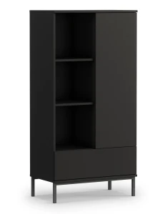 Regál do obývačky Querty Čierna