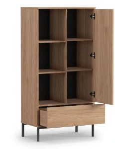 Regál do obývačky Querty Čierna