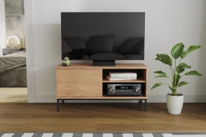 RTV skrinka s 1 dverami do obývačky Querty Hickory