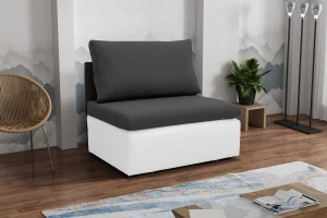 Jednolôžková rozkladacia pohovka Toledo Graphite/Biela