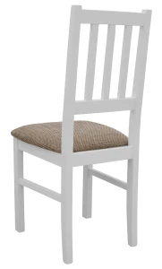 Sada 2x drevená stolička BOS04 Biela/Béžová