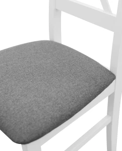 Sada 4x drevená stolička NIL10 Biela/Grafitová