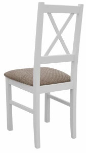 Sada 2x drevená stolička NIL10 Biela/Béžová