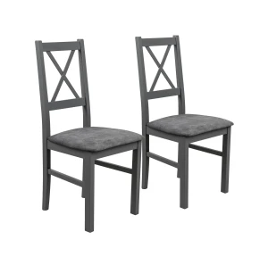 Sada 2x Drevená stolička NIL10 Grafitová
