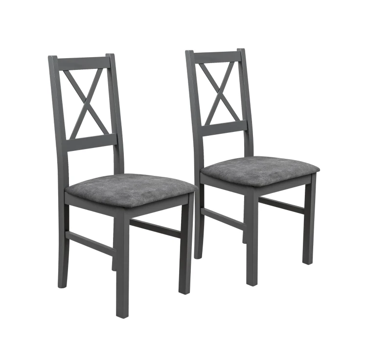 Sada 2x Drevená stolička NIL10 Grafitová