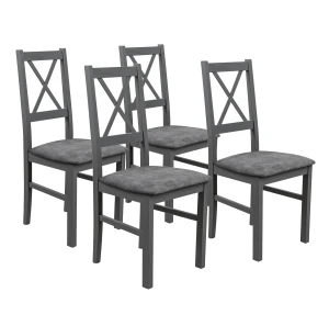 Sada 4x Drevená stolička NIL10 Grafitová