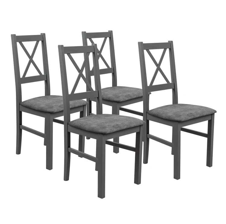 Sada 4x Drevená stolička NIL10 Grafitová