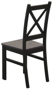 Drevená stolička s krížovou konštrukciou čierna/betón