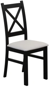 Čalúnená krížová stolička čierna/béžová