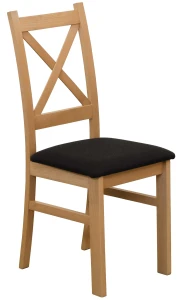 Čalúnená krížová stolička dub Artisan/čierna