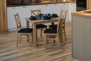 Čalúnená krížová stolička dub Artisan/čierna