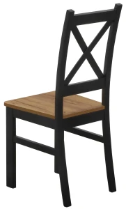Set 4x drevené stoličky KRT čierna/dub Craft