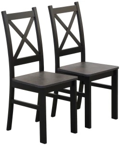 Komplet 2x drevená stolička KRT čierna/betón