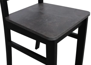 Komplet 2x drevená stolička KRT čierna/betón