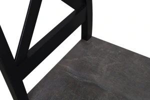 Komplet 2x drevená stolička KRT čierna/betón