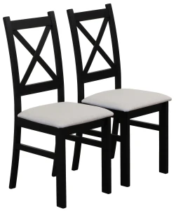 Set 2x čalúnené stoličky KRZ čierna/béžová