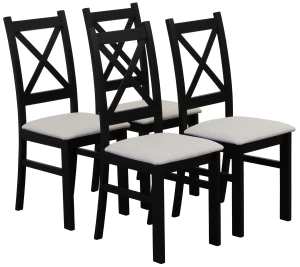 Set 4x čalúnené stoličky KRZ čierna/béžová